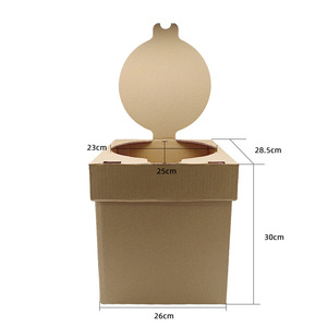 Toilette portable pliable pour extérieur, camping d'urgence, couleur kaki EM-20345 - Product Image 2