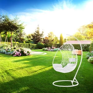 Chaise de jardin suspendue blanche 80x68x110 cm - Product Image 3