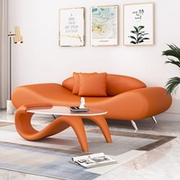 Ensemble de canapés au design unique et contemporain Mobilier de maison moderne pour appartement et chambre à coucher Tissu tendre avec style hôtelier vintage