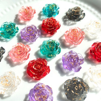 Oferta Especial: Cabujones de Resina de 18mm con Diseño de Flores y Rosas de Dibujos Animados, Coloridos, para Manualidades y Decoración de Joyería