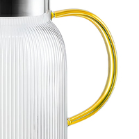 Carafe à eau transparente en verre borosilicate sans BPA pour café froid, jus et infusion de thé, idéale pour la maison et les restaurants