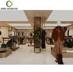 Fashion Lady Clothing Shops Interior Design Retail Display Counter Customized Clothing Display Rack Clothing Shop Furniture - Product Image 6