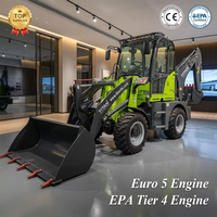 Chargeuse-pelleteuse utilitaire compacte avec moteur de 45 HP, conception de largeur étroite et direction maniable pour travailler dans des espaces restreints