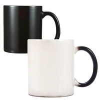 Vente en gros de tasses magiques à changement de couleur de 11 oz, tasses en céramique personnalisées imprimées par sublimation