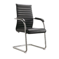 Chaise d'appoint mobile à roulettes en cuir synthétique PU pour espaces publics, bureaux, écoles, bibliothèques et lieux de loisirs