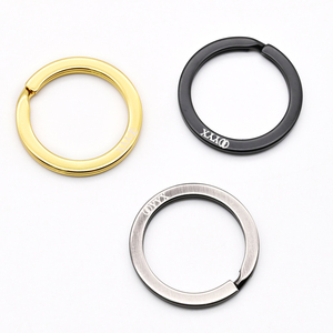 Llavero de <span class=keywords><strong>Metal</strong></span> Plano Dividido de Acero Inoxidable Plateado al por Mayor con Componentes para Porta Llaves - Product Image 1