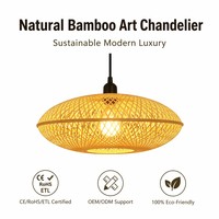 Lampe suspendue ovale en bambou tressé, luminaire en fer noir pour salle à manger, chambre, café, style Wabi Sabi, décoration intérieure de style asiatique