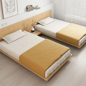 Juego de muebles de alta calidad para dormitorio, <span class=keywords><strong>camas</strong></span> dobles simples, cama de madera de diseño de madera maciza para adultos jóvenes - Product Image 4