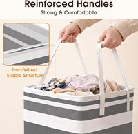 Panier à linge grande capacité, panier de rangement pour vêtements sales, panier à linge pliable avec poignées de transport faciles