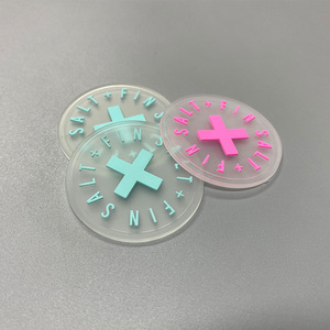 Tùy chỉnh 3D mềm PVC Logo Nhiệt Báo Chí nổi Silicone trong suốt rõ ràng PVC quần áo cao su các bản vá lỗi phía sau <span class=keywords><strong>Velcro</strong></span> - Product Image 3