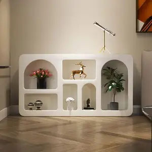 Innova Modern Decorative Storage Wohnzimmer Bücherregal Möbel Minimalist White Hard Wood Konsolen schrank mit Regal