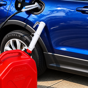 Efficient All-Purpose 3.2GPM <b>Manual</b> Nozzle Fuel Transfer <b>Pump</b> Quick-Action Battery Powered with Rubber Hose Made Durable Plastic - Product Image 2