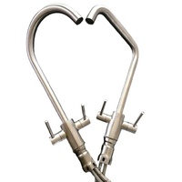 Robinet de cuisine Zhejiang SS 304, robinet chaud et froid à double poignée, robinet col de cygne OEM ODM ZY-K108L