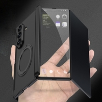 Double aimant 360 °   Étui avec support rotatif - Protection d'écran à 3 volets intégrée, couverture intégrale pour Samsung Galaxy Z TriFold