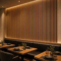 Panneau mural acoustique en bois de chêne WYRAX, lattes en bois, feutre noir, 2400x600x21mm, panneau absorbant le son, décoration murale pour salle de réunion