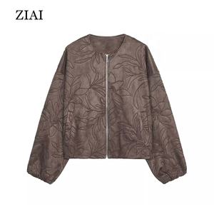 Blouson Bomber Bohème Artisanal avec Broderie Florale Artistique, Coupe Ample, Manteau Aviateur Vintage, <span class=keywords><strong>Trench</strong></span>-Coat Tendance Automne pour Femme - Product Image 5