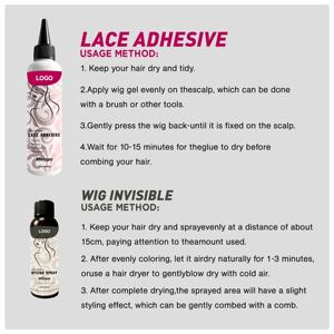 Colle Invisible pour Perruque en Dentelle, Imperméable, Fixation Forte, Adhésif Capillaire Sans Traces, Viscosité Sans Traces, 150ml, Logo Personnalisé OEM, Vente en Gros - Product Image 6