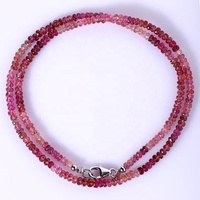 Ensemble de colliers de perles de style classique de qualité glorieuse coupe de tourmaline naturelle avec chaîne de brins pour la fabrication de bijoux de mode