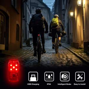 ไฟท้ายจักรยาน Antela สีแดง LED กันน้ำ IPX4 ใช้แบตเตอรี่แบบชาร์จได้ ผลิตจากพลาสติก มี 4 โหมด พร้อมสาย USB - Product Image 5