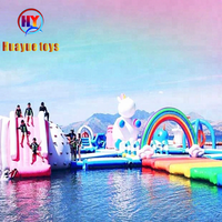 Grand parc aquatique gonflable parc aquatique flottant à prix d'usine avec de nombreux jeux d'eau amusants