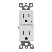 Prise électrique anti-effraction BAREP avec veilleuse LED, 15A 125V 60Hz, homologuée ETL, blanche
