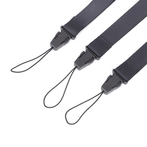 Detachable Wrist Strap Black <b>Polyester</b> Phone <b>Lanyard</b> With Plastic Buckle For Flashlights USB Drives Speakers Headphones - Product Image 2