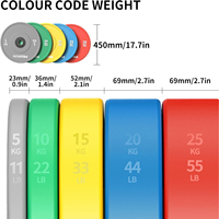 Juego de Discos de Pesas Calibrados para Barra Olímpica EIGFOH WP002 de Hierro Fundido de 11/22/33/44/55 LBS, Coloridos, Universales para Gimnasio