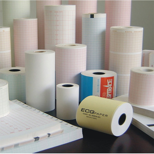 Papel para ECG de 80 mm x 20 mm, papel térmico para impresora de ECG, rollo blanco con líneas de gráfico, uso médico - Product Image 1