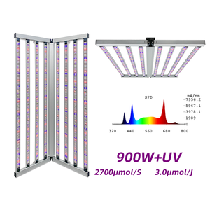 Andy 3.0umol/J 8 bar <span class=keywords><strong>LED</strong></span> chiếu sáng nhà máy Samsung lm301h EVO lm281b 4x4ft 900W <span class=keywords><strong>LED</strong></span> phát triển đèn quang phổ đầy đủ với uv395nm - Product Image 1