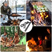 Allume-feu en ferrocerium, alliage métallique avec outil multifonction, grattoir, règle, ouvre-boîte pour le camping, la randonnée, le kit de survie d'urgence