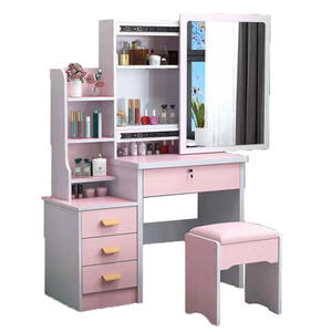 Nouvelle armoire <span class=keywords><strong>de</strong></span> rangement à vente chaude 2026, assemblage en une seule pièce, coiffeuse pour chambre à coucher - Product Image 3