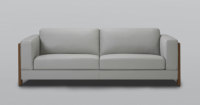 ARREDAMENTI Canapé 2 places en cuir/performance gris, moderne et minimaliste, haut de gamme, qualité supérieure, vente en gros d'usine, pour salon