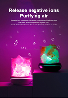 Diffuseur de lampe de sel de l'Himalaya en cristal LED innovant Diffuseur d'arômes d'huiles essentielles portable pour la maison Matière plastique sans eau USB