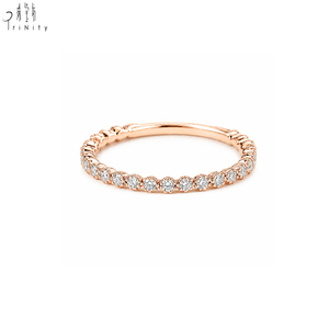 Anillo Apilable de Diamantes Naturales en Oro Rosa de 18K, Estilo Moderno y Minimalista, Joyería Fina al por Mayor, para Uso Diario, de Lujo, en Oferta - Product Image 1