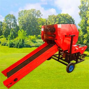 Alfalfa Corn Stalk Silage hay Rice Straw Grass Silage Feed Baler Bale Pressing <b>Packing</b> Bundling Making Machine Automatic - Product Image 1