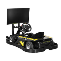 Siège de simulateur de course CAMMUS avec pédales, levier de vitesses et volant simulé pour jeux de course SIM
