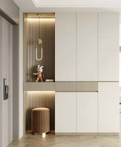 Meuble à chaussures en bois moderne et minimaliste sur mesure pour les salons, les établissements éducatifs - Meubles de maison gain de place pour la salle à manger - Product Image 1