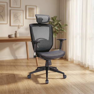 ART Ergonomic Executive Mesh Office Chair-Adjustable Height Armrest Metal Frame Open Back <b>Rotating</b> Base Modern Home Office - Product Image 1
