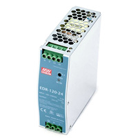 Alimentation électrique sur rail DIN série EDR Mean Well 120W 150W 24V 48V, boîtier métallique, automatisation industrielle, contrôle PLC HMI, mince 40mm