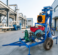 Foreuse portable à démarrage électrique pour puits d'eau, profondeur 150m, forage 300mm, avec performance stable pour le forage en pente