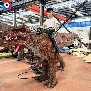 2024 Zigong Custom Electric Walking Realistic Dinosaur Costume Sculpture For Sale Theme Park Dinosaur Rides Amusement Park