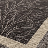 Tapis de transition moderne à motif silhouettes botaniques, bordure café, beige, grand tapis de salon, décoration intérieure