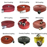 Tuyau d'incendie en toile de caoutchouc Jason haute pression 25mm 38mm 51mm 65mm 77mm 100mm 125mm 150mm 200mm avec toutes les raccords