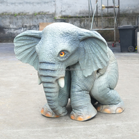Costume de mascotte d'éléphant bébé animatronique interactif pour parades de parcs et spectacles scéniques pour enfants, accessoires de fête d'anniversaire, à vendre