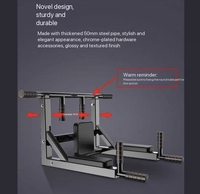 Barre de traction murale 3-en-1 en acier de haute qualité, écologique, grande taille, pour usage domestique, station de dips multifonction pour entraînement de force – Vente en gros