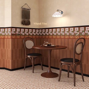 <span class=keywords><strong>Carreaux</strong></span> <span class=keywords><strong>de</strong></span> sol mats antidérapants en <span class=keywords><strong>terrazzo</strong></span> caramel ton miel, style Art déco, vintage français, à motifs floraux, pour salles <span class=keywords><strong>de</strong></span> bain, balcons, cafés - Product Image 3