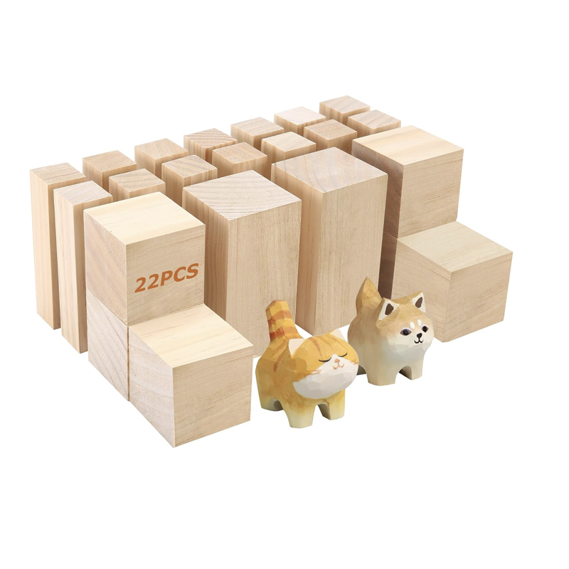 22 Pack Basswood Carving Blocks Whittling