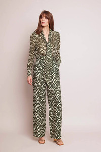 Chemise ample formelle pour femmes, nouvelles arrivées printemps 2026, style français, luxe léger, mélange de soie, imprimé à pois, haut élégant et stylé - Product Image 4