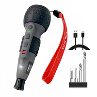 Mini tournevis électrique portatif rechargeable à batterie lithium, lumière LED, réglage du couple, marche avant/arrière, multifonction