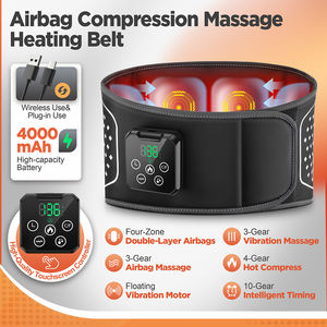 Marca personalizada calefacción vibración Airbag cinturón de masaje Lumbar soporte de cintura compresión caliente masajeador de espalda para aliviar el dolor - Product Image 2